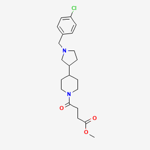 molecular formula C21H29ClN2O3 B4250908 methyl 4-{4-[1-(4-chlorobenzyl)-3-pyrrolidinyl]-1-piperidinyl}-4-oxobutanoate 