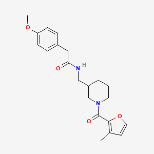 molecular formula C21H26N2O4 B4250995 2-(4-methoxyphenyl)-N-{[1-(3-methyl-2-furoyl)-3-piperidinyl]methyl}acetamide 