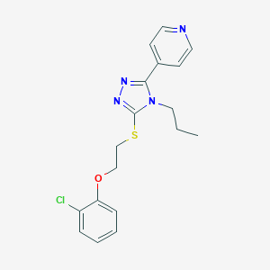 molecular formula C18H19ClN4OS B425100 2-chlorophenyl 2-{[4-propyl-5-(4-pyridinyl)-4H-1,2,4-triazol-3-yl]sulfanyl}ethyl ether 