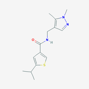 molecular formula C14H19N3OS B4251010 N-[(1,5-dimethyl-1H-pyrazol-4-yl)methyl]-5-isopropyl-3-thiophenecarboxamide 