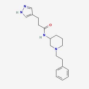 molecular formula C19H26N4O B4251027 N-[1-(2-phenylethyl)-3-piperidinyl]-3-(1H-pyrazol-4-yl)propanamide 