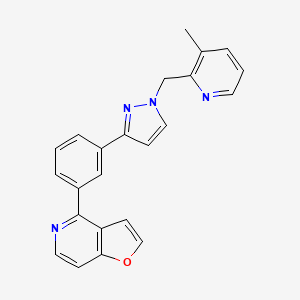 molecular formula C23H18N4O B4251144 4-(3-{1-[(3-methyl-2-pyridinyl)methyl]-1H-pyrazol-3-yl}phenyl)furo[3,2-c]pyridine 