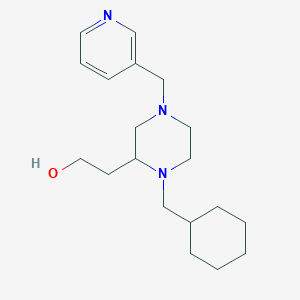 molecular formula C19H31N3O B4251210 2-[1-(cyclohexylmethyl)-4-(3-pyridinylmethyl)-2-piperazinyl]ethanol 