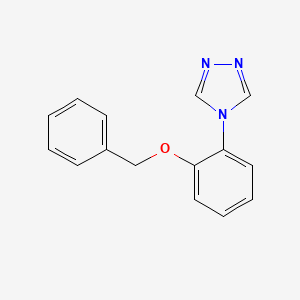 molecular formula C15H13N3O B4251225 4-[2-(benzyloxy)phenyl]-4H-1,2,4-triazole 