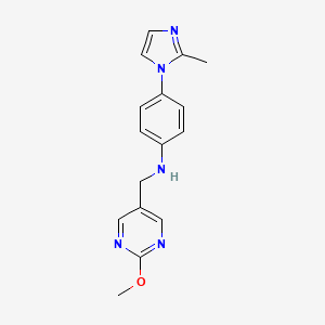 molecular formula C16H17N5O B4251488 N-[(2-methoxypyrimidin-5-yl)methyl]-4-(2-methylimidazol-1-yl)aniline 