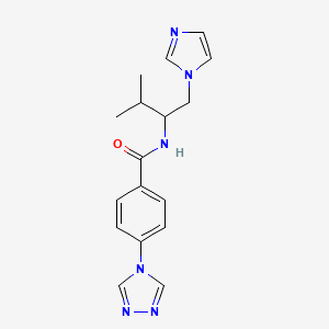molecular formula C17H20N6O B4251556 N-[1-(1H-imidazol-1-ylmethyl)-2-methylpropyl]-4-(4H-1,2,4-triazol-4-yl)benzamide 