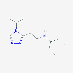molecular formula C12H24N4 B4251606 (1-ethylpropyl)[2-(4-isopropyl-4H-1,2,4-triazol-3-yl)ethyl]amine 