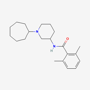 molecular formula C21H32N2O B4251844 N-(1-cycloheptyl-3-piperidinyl)-2,6-dimethylbenzamide 