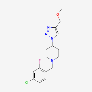 molecular formula C16H20ClFN4O B4251877 1-[(4-Chloro-2-fluorophenyl)methyl]-4-[4-(methoxymethyl)triazol-1-yl]piperidine 