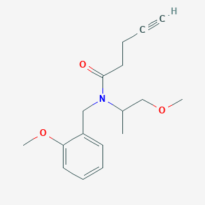 molecular formula C17H23NO3 B4251881 N-(2-methoxybenzyl)-N-(2-methoxy-1-methylethyl)pent-4-ynamide 