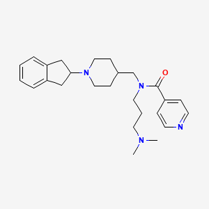 molecular formula C26H36N4O B4251981 N-[[1-(2,3-dihydro-1H-inden-2-yl)piperidin-4-yl]methyl]-N-[3-(dimethylamino)propyl]pyridine-4-carboxamide 