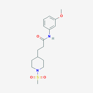 molecular formula C16H24N2O4S B4252061 N-(3-methoxyphenyl)-3-(1-methylsulfonylpiperidin-4-yl)propanamide 