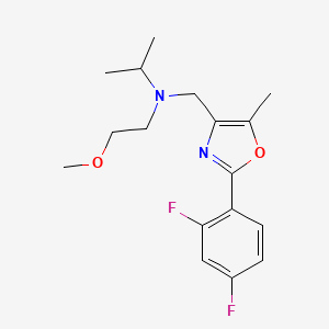 molecular formula C17H22F2N2O2 B4252096 N-{[2-(2,4-difluorophenyl)-5-methyl-1,3-oxazol-4-yl]methyl}-N-(2-methoxyethyl)-2-propanamine 