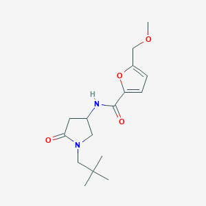 molecular formula C16H24N2O4 B4252190 N-[1-(2,2-dimethylpropyl)-5-oxo-3-pyrrolidinyl]-5-(methoxymethyl)-2-furamide 
