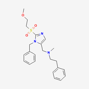 molecular formula C23H29N3O3S B4252263 ({1-benzyl-2-[(2-methoxyethyl)sulfonyl]-1H-imidazol-5-yl}methyl)methyl(2-phenylethyl)amine 