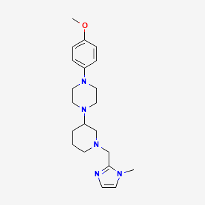 molecular formula C21H31N5O B4252302 1-(4-Methoxyphenyl)-4-[1-[(1-methylimidazol-2-yl)methyl]piperidin-3-yl]piperazine 