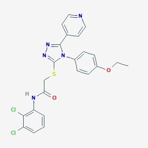 molecular formula C23H19Cl2N5O2S B425241 N-(2,3-dichlorophenyl)-2-{[4-(4-ethoxyphenyl)-5-(4-pyridinyl)-4H-1,2,4-triazol-3-yl]sulfanyl}acetamide 