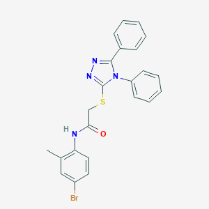 molecular formula C23H19BrN4OS B425264 N-(4-bromo-2-methylphenyl)-2-[(4,5-diphenyl-4H-1,2,4-triazol-3-yl)sulfanyl]acetamide 
