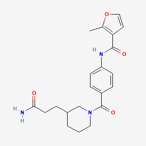 molecular formula C21H25N3O4 B4252747 N-[4-[3-(3-amino-3-oxopropyl)piperidine-1-carbonyl]phenyl]-2-methylfuran-3-carboxamide 
