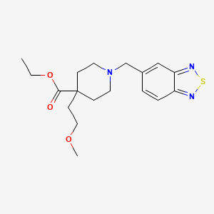 molecular formula C18H25N3O3S B4252755 Ethyl 1-(2,1,3-benzothiadiazol-5-ylmethyl)-4-(2-methoxyethyl)piperidine-4-carboxylate 