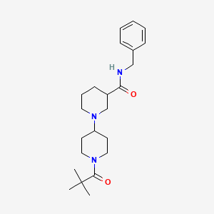 molecular formula C23H35N3O2 B4252773 N-benzyl-1'-(2,2-dimethylpropanoyl)-1,4'-bipiperidine-3-carboxamide 