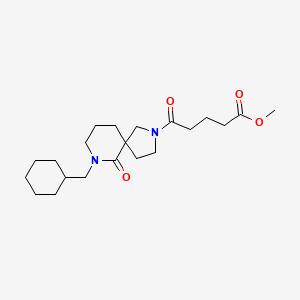 molecular formula C21H34N2O4 B4252955 methyl 5-[7-(cyclohexylmethyl)-6-oxo-2,7-diazaspiro[4.5]dec-2-yl]-5-oxopentanoate 