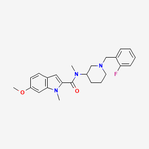 molecular formula C24H28FN3O2 B4253404 N-[1-[(2-fluorophenyl)methyl]piperidin-3-yl]-6-methoxy-N,1-dimethylindole-2-carboxamide 