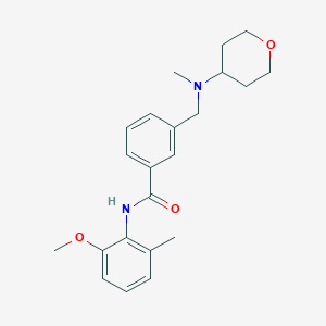 molecular formula C22H28N2O3 B4253478 N-(2-methoxy-6-methylphenyl)-3-[[methyl(oxan-4-yl)amino]methyl]benzamide 