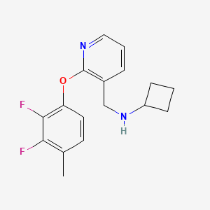 molecular formula C17H18F2N2O B4253500 N-{[2-(2,3-difluoro-4-methylphenoxy)-3-pyridinyl]methyl}cyclobutanamine 
