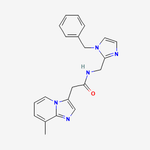 molecular formula C21H21N5O B4253584 N-[(1-benzyl-1H-imidazol-2-yl)methyl]-2-(8-methylimidazo[1,2-a]pyridin-3-yl)acetamide 