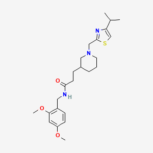 molecular formula C24H35N3O3S B4253624 N-(2,4-dimethoxybenzyl)-3-{1-[(4-isopropyl-1,3-thiazol-2-yl)methyl]-3-piperidinyl}propanamide 