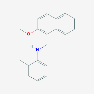 molecular formula C19H19NO B425376 N-[(2-methoxynaphthalen-1-yl)methyl]-2-methylaniline 