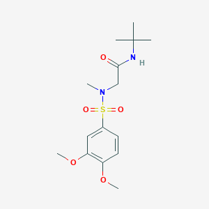 molecular formula C15H24N2O5S B425382 N-(tert-butyl)-2-[[(3,4-dimethoxyphenyl)sulfonyl](methyl)amino]acetamide 