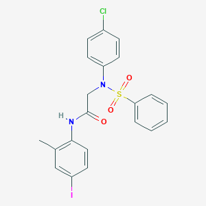 2-[4-chloro(phenylsulfonyl)anilino]-N-(4-iodo-2-methylphenyl)acetamide