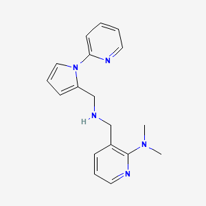 molecular formula C18H21N5 B4254093 N,N-dimethyl-3-[[(1-pyridin-2-ylpyrrol-2-yl)methylamino]methyl]pyridin-2-amine 