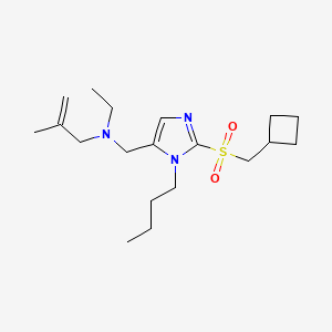 molecular formula C19H33N3O2S B4254172 N-[[3-butyl-2-(cyclobutylmethylsulfonyl)imidazol-4-yl]methyl]-N-ethyl-2-methylprop-2-en-1-amine 