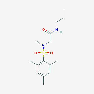 molecular formula C15H24N2O3S B425444 2-[(mesitylsulfonyl)(methyl)amino]-N-propylacetamide 