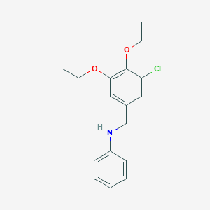 molecular formula C17H20ClNO2 B425453 N-(3-chloro-4,5-diethoxybenzyl)-N-phenylamine 