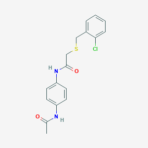 B425463 N-[4-(acetylamino)phenyl]-2-[(2-chlorobenzyl)sulfanyl]acetamide CAS No. 664318-53-0