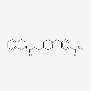 molecular formula C26H32N2O3 B4255099 methyl 4-[[4-[3-(3,4-dihydro-1H-isoquinolin-2-yl)-3-oxopropyl]piperidin-1-yl]methyl]benzoate 
