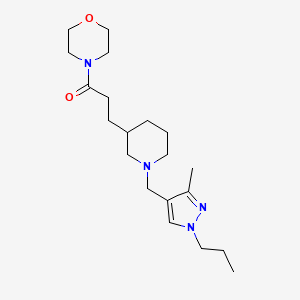 molecular formula C20H34N4O2 B4255192 3-[1-[(3-Methyl-1-propylpyrazol-4-yl)methyl]piperidin-3-yl]-1-morpholin-4-ylpropan-1-one 