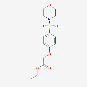 molecular formula C14H19NO6S B425549 Ethyl 2-(4-morpholin-4-ylsulfonylphenoxy)acetate CAS No. 664314-12-9