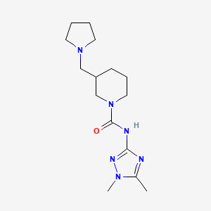 molecular formula C15H26N6O B4256291 N-(1,5-dimethyl-1,2,4-triazol-3-yl)-3-(pyrrolidin-1-ylmethyl)piperidine-1-carboxamide 