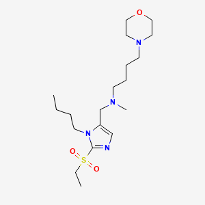 molecular formula C19H36N4O3S B4256394 N-[(3-butyl-2-ethylsulfonylimidazol-4-yl)methyl]-N-methyl-4-morpholin-4-ylbutan-1-amine 