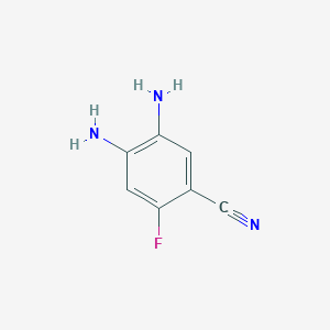 molecular formula C7H6FN3 B042564 4,5-二氨基-2-氟苯甲腈 CAS No. 226701-59-3