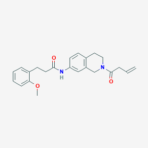 molecular formula C23H26N2O3 B4256420 N-(2-but-3-enoyl-3,4-dihydro-1H-isoquinolin-7-yl)-3-(2-methoxyphenyl)propanamide 