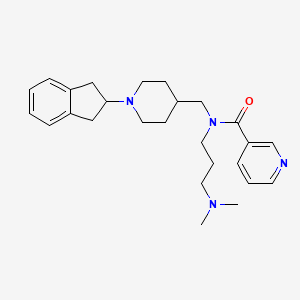 molecular formula C26H36N4O B4256540 N-[[1-(2,3-dihydro-1H-inden-2-yl)piperidin-4-yl]methyl]-N-[3-(dimethylamino)propyl]pyridine-3-carboxamide 