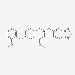molecular formula C24H32N4O2S B4256559 N-(2,1,3-benzothiadiazol-5-ylmethyl)-2-methoxy-N-[[1-[(2-methoxyphenyl)methyl]piperidin-4-yl]methyl]ethanamine 