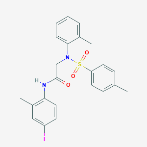 molecular formula C23H23IN2O3S B425679 N-(4-iodo-2-methylphenyl)-2-{2-methyl[(4-methylphenyl)sulfonyl]anilino}acetamide 