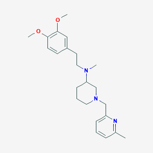 molecular formula C23H33N3O2 B4256828 N-[2-(3,4-dimethoxyphenyl)ethyl]-N-methyl-1-[(6-methylpyridin-2-yl)methyl]piperidin-3-amine 